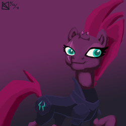 Size: 1500x1500 | Tagged: safe, artist:kelseyleah, tempest shadow, pony, g4, my little pony: the movie, female, gradient background, solo
