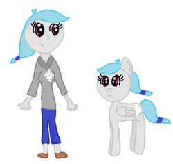 Size: 706x666 | Tagged: safe, artist:nightshadowmlp, oc, oc:snowfall wind, pegasus, pony, equestria girls, g4, clothes, cute, ocbetes, shoes