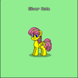 Size: 403x401 | Tagged: safe, artist:mk pony mod, derpibooru exclusive, oc, oc:silver note, alicorn, pony, pony town, alicorn oc, grass