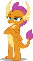 Size: 3000x5568 | Tagged: safe, artist:dashiesparkle, smolder, dragon, g4, school daze, .svg available, absurd resolution, claws, crossed arms, dragon wings, dragoness, fangs, female, simple background, smug, solo, transparent background, vector, wings