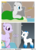 Size: 3840x5280 | Tagged: safe, artist:waveywaves, oc, oc only, oc:clockwork, oc:joule, oc:perry, pony, robot, robot pony, comic:sentient, comic, speech bubble