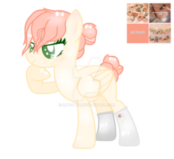 Size: 1024x933 | Tagged: safe, artist:iimystxc, oc, oc only, oc:peachy, pegasus, pony, female, mare, reference sheet, simple background, solo, transparent background, watermark