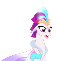 Size: 5725x6093 | Tagged: safe, artist:ejlightning007arts, queen novo, seapony (g4), g4, my little pony: the movie, absurd resolution, angry, female, furious, open mouth, simple background, solo, transparent background, vector