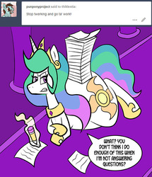 Size: 576x670 | Tagged: safe, artist:pembroke, princess celestia, g4, paperwork, sunbutt, thiklestia