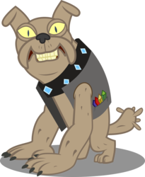 Size: 4091x5000 | Tagged: safe, artist:ambassad0r, spot, diamond dog, g4, .svg available, absurd resolution, collar, gem, grin, looking at you, male, simple background, smiling, solo, transparent background, vector