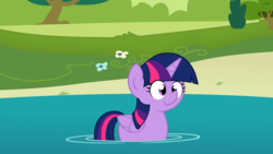 Size: 4500x2545 | Tagged: safe, artist:slb94, twilight sparkle, alicorn, pony, g4, behaving like a bird, cute, female, solo, swanlight sparkle, swimming, twiabetes, twilight sparkle (alicorn)