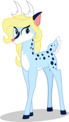 Size: 598x1061 | Tagged: safe, artist:mlp-trailgrazer, oc, oc only, oc:spirit, deer, deer oc, female, simple background, smiling, solo, transparent background