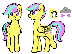 Size: 792x599 | Tagged: safe, artist:/d/non, oc, oc only, oc:star shower, pegasus, pony, eyelashes, female, mare, reference sheet, simple background, solo, white background