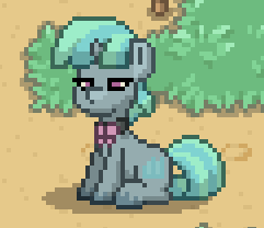 Size: 241x208 | Tagged: safe, oc, oc only, pony, pony town, bowtie, female, mare, pixle, screenshots, sitting, solo