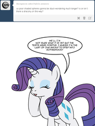 Size: 600x800 | Tagged: safe, artist:dekomaru, rarity, pony, unicorn, tumblr:ask twixie, g4, ask, female, solo, tumblr