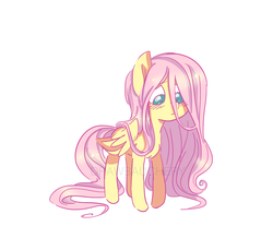 Size: 3257x2978 | Tagged: safe, artist:drawbauchery, fluttershy, pegasus, pony, blushing, cute, female, looking away, looking down, mare, shyabetes, simple background, solo, standing, stray strand, white background, wings