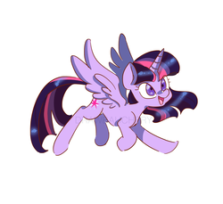 Size: 3257x2978 | Tagged: safe, artist:drawbauchery, twilight sparkle, alicorn, pony, g4, female, happy, high res, mare, open mouth, simple background, solo, twilight sparkle (alicorn), white background