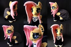 Size: 1280x850 | Tagged: safe, artist:burgunzik, fluttershy, pony, fake it 'til you make it, g4, clothes, fluttergoth, irl, photo, plushie, solo