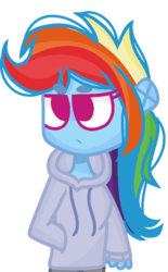 Size: 520x841 | Tagged: safe, artist:puffydashie01, rainbow dash, equestria girls, g4, clothes, female, hoodie, simple background, solo, transparent background