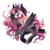 Size: 600x600 | Tagged: safe, artist:ipun, oc, oc only, oc:princess sunset, alicorn, pony, alicorn oc, female, heart eyes, mare, open mouth, simple background, solo, transparent background, watermark, wingding eyes