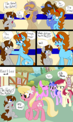 Size: 3000x5000 | Tagged: safe, artist:chelseawest, daisy, flower wishes, lily, lily valley, roseluck, sea swirl, seafoam, oc, oc:celestial comet, oc:lilly, oc:poetic song, oc:steam tinker, pony, unicorn, g4, comic, female, filly, mare