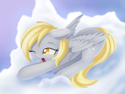 Size: 1082x816 | Tagged: safe, artist:dusthiel, derpy hooves, pegasus, pony, g4, cute, derpabetes, female, mare, solo, yawn