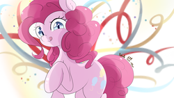 Size: 1920x1080 | Tagged: safe, artist:tohupo, pinkie pie, earth pony, pony, g4, female, looking at you, mare, solo, tongue out