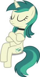 Size: 3000x5727 | Tagged: safe, artist:dashiesparkle, artist:tyamat, oc, oc only, oc:spring starflower, pony, choker, female, freckles, male to female, recolor, simple background, sitting, solo, trans female, transgender, transparent background, vector