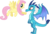 Size: 4134x2846 | Tagged: safe, artist:ninjashadow-x, fluttershy, princess ember, dragon, pegasus, pony, g4, dragoness, duo, female, flying, high res, mare, simple background, transparent background, vector