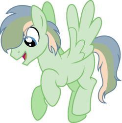 Size: 1246x1253 | Tagged: safe, artist:crystalponyart7669, oc, oc only, oc:minty breeze, pegasus, pony, flying, looking down, male, simple background, solo, stallion, transparent background