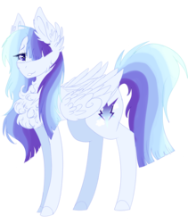 Size: 2342x2770 | Tagged: safe, artist:6-fingers-lover, oc, oc only, oc:smooth blue, pegasus, pony, chest fluff, female, high res, magical lesbian spawn, mare, offspring, parent:rainbow dash, parent:twilight sparkle, parents:twidash, simple background, solo, transparent background