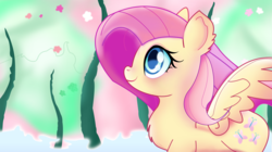 Size: 4080x2290 | Tagged: safe, artist:lifes-remedy, fluttershy, pegasus, pony, g4, female, mare, smiling, solo