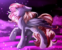 Size: 999x799 | Tagged: source needed, safe, artist:auntiez, starsong, pegasus, pony, female, happy, mare, profile, side view, smiling, solo