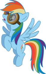Size: 499x807 | Tagged: safe, artist:herrmyrddin, rainbow dash, pegasus, pony, g4, swarm of the century, female, goggles, legs together, simple background, solo, spread wings, transparent background, vector, wings