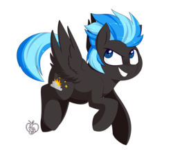 Size: 2000x1800 | Tagged: safe, artist:notenoughapples, oc, oc only, oc:nimbus, pegasus, pony, commission, simple background, smiling, solo, transparent background