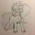 Size: 1280x1280 | Tagged: safe, artist:greyscaleart, pinkie pie, earth pony, pony, g4, eyes closed, female, grayscale, grin, mare, monochrome, simple background, smiling, solo, traditional art, unshorn fetlocks