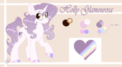 Size: 5424x3000 | Tagged: safe, artist:beashay, oc, oc only, oc:holly glamourosa, pony, unicorn, female, mare, reference sheet, solo