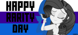 Size: 2999x1350 | Tagged: safe, artist:thebar, rarity, equestria girls, g4, female, happy rarity day, rarity day, solo, wallpaper