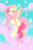 Size: 1024x1547 | Tagged: safe, artist:opalesqueprincess, fluttershy, butterfly, pegasus, pony, g4, cute, female, flying, heart, heart eyes, hooves to the chest, looking at you, mare, shyabetes, sky, smiling, solo, spread wings, wingding eyes, wings