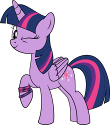 Size: 4894x5561 | Tagged: safe, artist:blackjack42, twilight sparkle, alicorn, pony, g4, absurd resolution, bilight sparkle, bisexual, bisexual pride flag, bisexuality, cute, female, lgbt, lgbtq, looking at you, mare, one eye closed, pride, pride flag, raised hoof, secret, simple background, solo, transparent background, twilight sparkle (alicorn), vector, vector trace, wink, wristband