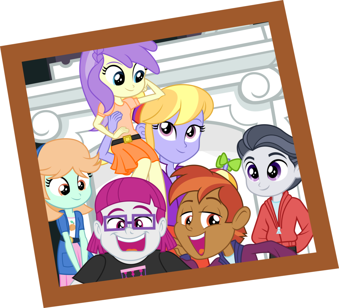 2150607 - safe, artist:t-mack56, derpibooru import, button mash,  featherweight, first base, pipsqueak, rumble, equestria girls, bit mash,  joystick (r63), pipi, pipsqueak (female), rule 63, simple background,  strike one, tumble - Twibooru