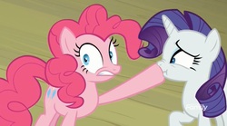 Size: 1652x920 | Tagged: safe, screencap, pinkie pie, rarity, g4, horse play