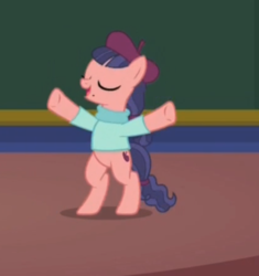 Size: 557x593 | Tagged: safe, screencap, raspberry beret, pony, g4, horse play, bipedal, cropped, female, solo