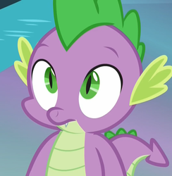 Size: 1054x1080 | Tagged: safe, screencap, spike, dragon, g4, horse play, cropped, male, reaction image, solo