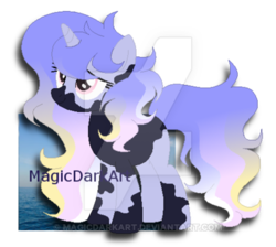 Size: 400x358 | Tagged: safe, artist:magicdarkart, oc, oc only, pony, unicorn, female, mare, simple background, solo, transparent background, watermark