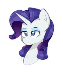 Size: 1457x1677 | Tagged: safe, artist:cosmiickatie, rarity, pony, unicorn, g4, annoyed, bust, female, mare, simple background, solo, transparent background