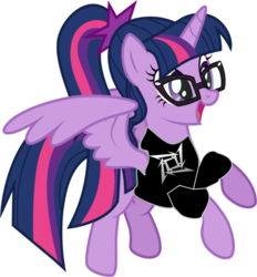 Size: 723x780 | Tagged: safe, artist:cloudy glow, artist:ziomal1987, sci-twi, twilight sparkle, alicorn, pony, g4, 1000 hours in ms paint, clothes, metallica, ms paint, sci-twilicorn, shirt, simple background, t-shirt, transparent background, twilight sparkle (alicorn)