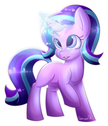 Size: 900x1047 | Tagged: safe, artist:paintcoloryt, starlight glimmer, pony, unicorn, g4, female, glowing horn, horn, mare, missing cutie mark, simple background, solo, transparent background