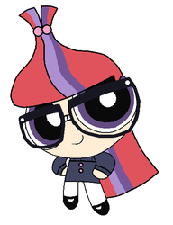 Size: 436x568 | Tagged: safe, artist:ianpony98, moondancer, pony, g4, clothes, female, glasses, powerpuffified, simple background, solo, style emulation, sweater, the powerpuff girls, white background