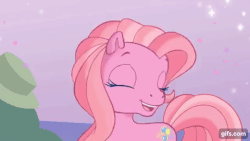 Size: 640x360 | Tagged: safe, screencap, pinkie pie (g3), pony, g3, g3.5, twinkle wish adventure, animated, cute, diapinkes, female, g3 diapinkes, g3betes, gif, headbob, song, that's what makes a friend