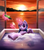 Size: 3000x3392 | Tagged: safe, artist:confetticakez, twilight sparkle, alicorn, pony, g4, alcohol, bath, bedroom eyes, bubble bath, female, glass, glowing horn, high res, horn, hot tub, levitation, magic, mare, ocean, relaxing, seductive, sexy, solo, sunset, telekinesis, twilight sparkle (alicorn), underhoof, wet mane, wine, wine glass