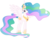 Size: 2358x1786 | Tagged: safe, artist:sonofaskywalker, princess celestia, alicorn, pony, g4, horse play, female, mare, simple background, smiling, solo, transparent background, vector