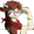 Size: 1024x1023 | Tagged: safe, artist:korencz11, arizona (tfh), cow, them's fightin' herds, bandana, cloven hooves, community related, female, glasses, hoof hold, looking at you, simple background, solo, transparent background