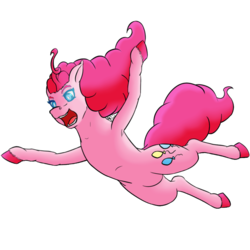 Size: 1024x1024 | Tagged: safe, artist:korencz11, pinkie pie, earth pony, pony, g4, armpits, female, simple background, solo, transparent background