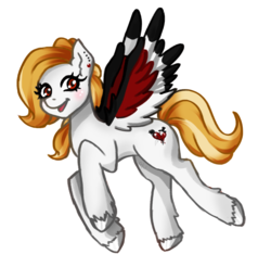Size: 1024x1009 | Tagged: safe, artist:burû, oc, oc only, pegasus, pony, colored wings, female, mare, multicolored wings, simple background, solo, transparent background